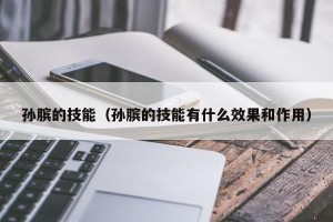 孙膑的技能（孙膑的技能有什么效果和作用）