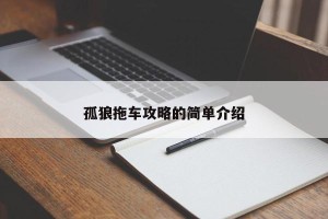 孤狼拖车攻略的简单介绍